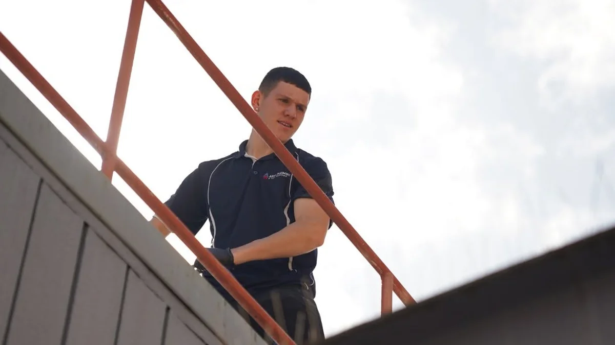 Roof leak repair Adelaide — licensed plumber inspecting roof plumbing on a residential and commercial roof